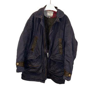 quinten Landauer vintage classic blue field jacket warm 52 leather trim